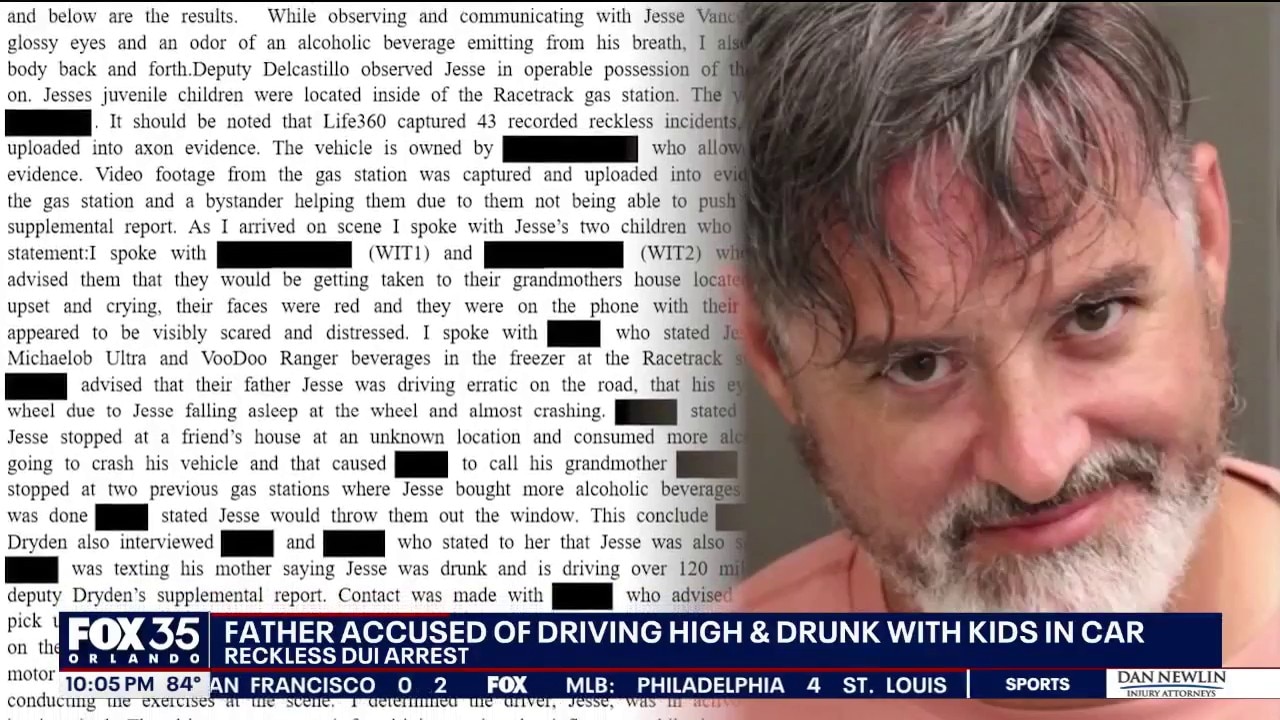 Orlando dad accused of DUI, speeding with children in vehicle
