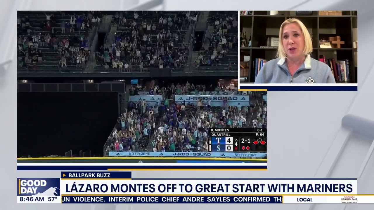 Ballpark Buzz: Angie Mentink joins Good Day Seattle ahead of Rangers-Mariners game