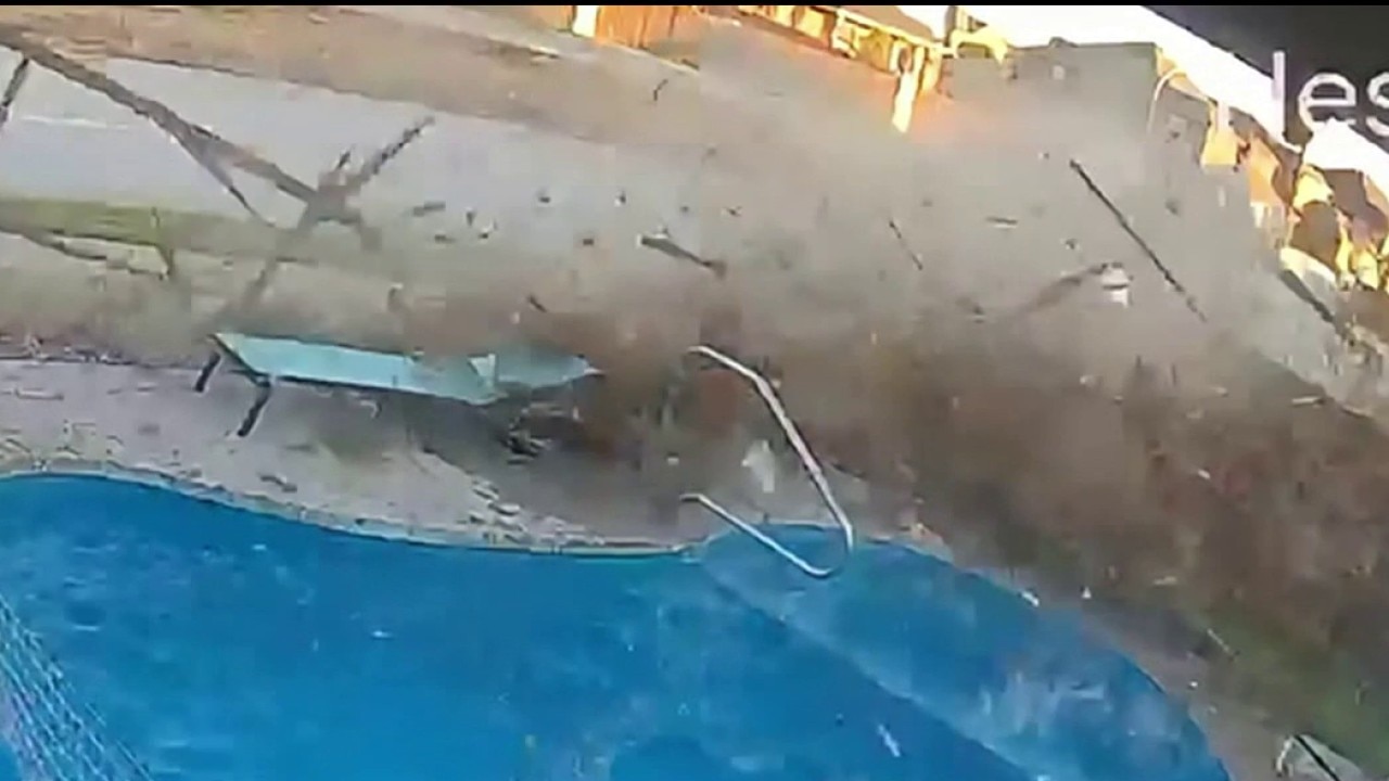 Car crashes through Fort Worth fence into backyard while children swim in pool