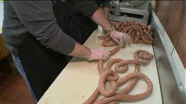 Tony learns how to make sausage