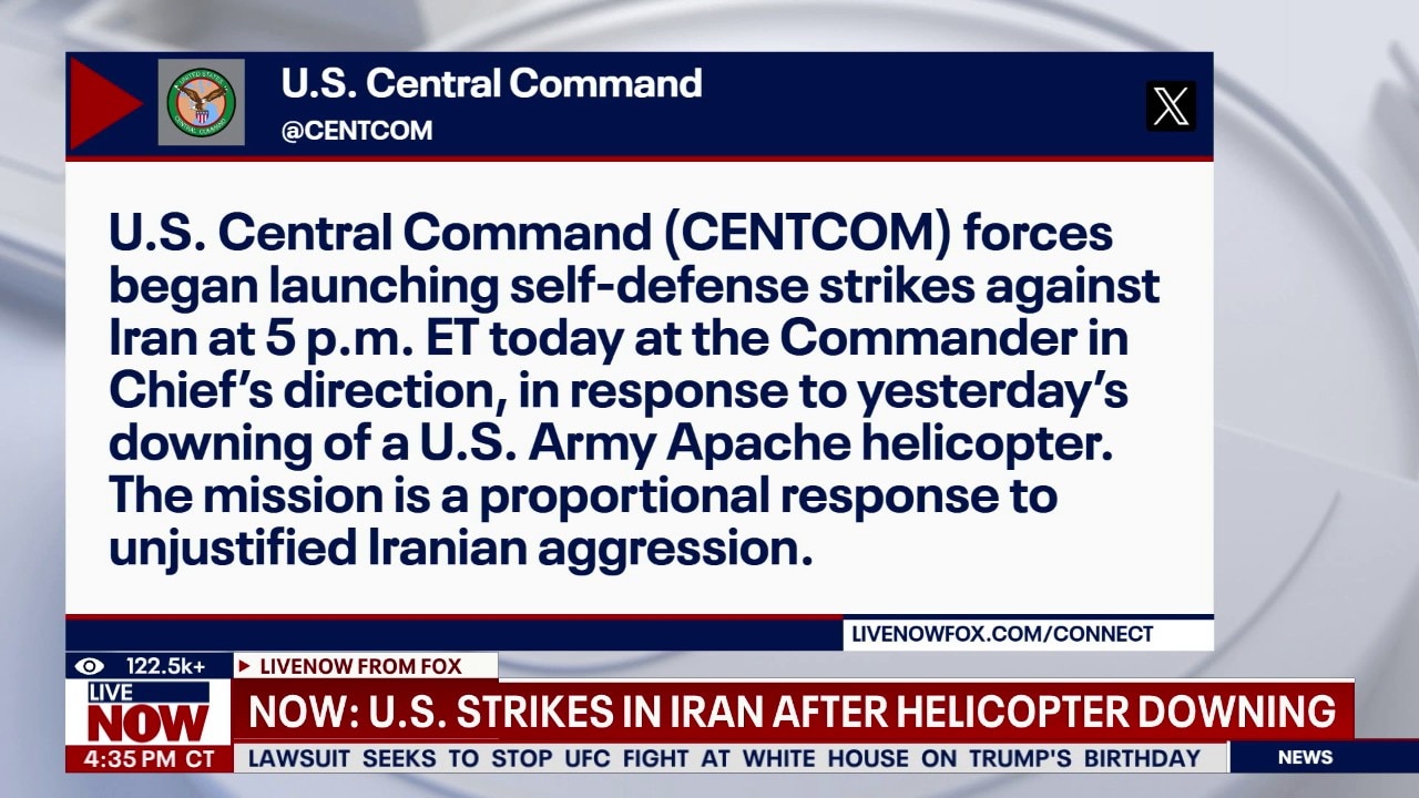 US forces launch 'self-defense' strikes on Iran 