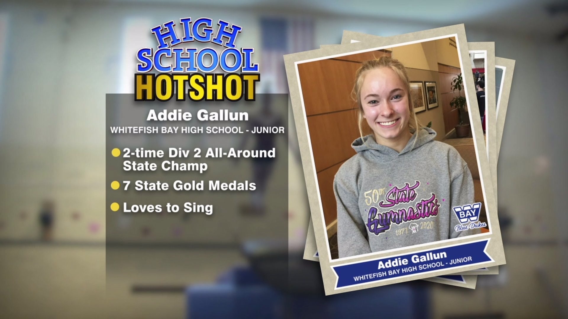 Addie Gallum Hot Shot Whitefish Bay Gymnastics