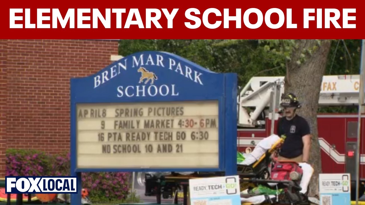 Fire breaks out at Bren Mar Park Elementary School in Fairfax County