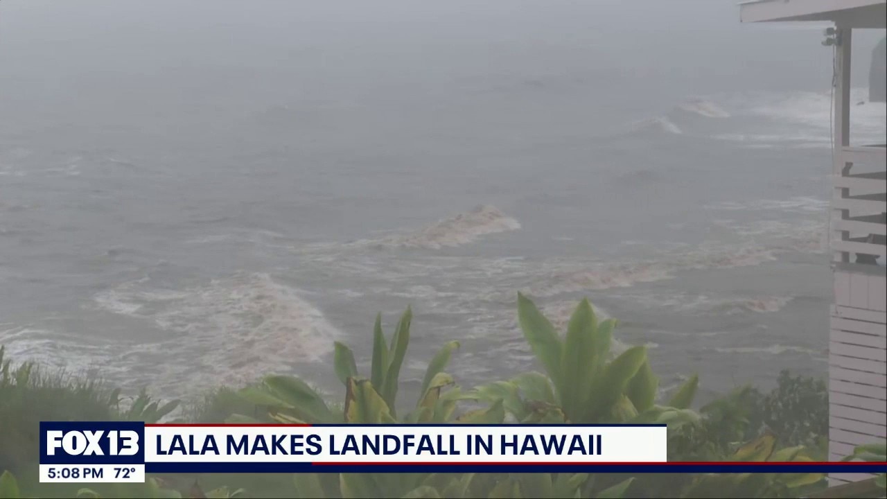 Hawaii flooded as Tropical Storm Lala hits Islands