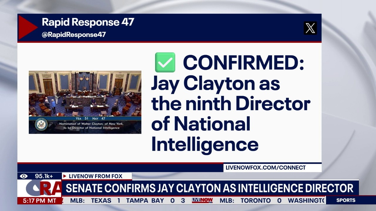 Jay Clayton confirmed as director of national intelligence