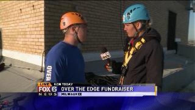Laura prepares to go over the edge