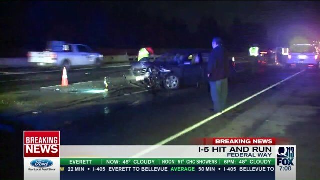 Four car crash on I-5 in Federal Way