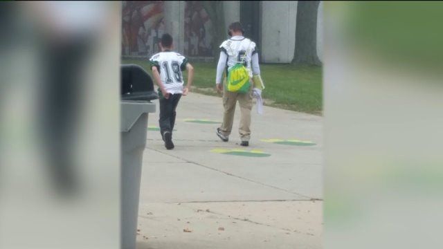 "He loves football, and we love him:" QB`s twin brother inspires Hamilton High School football team