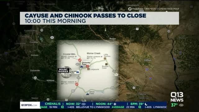 Cayuse and Chinook passes closed for winter