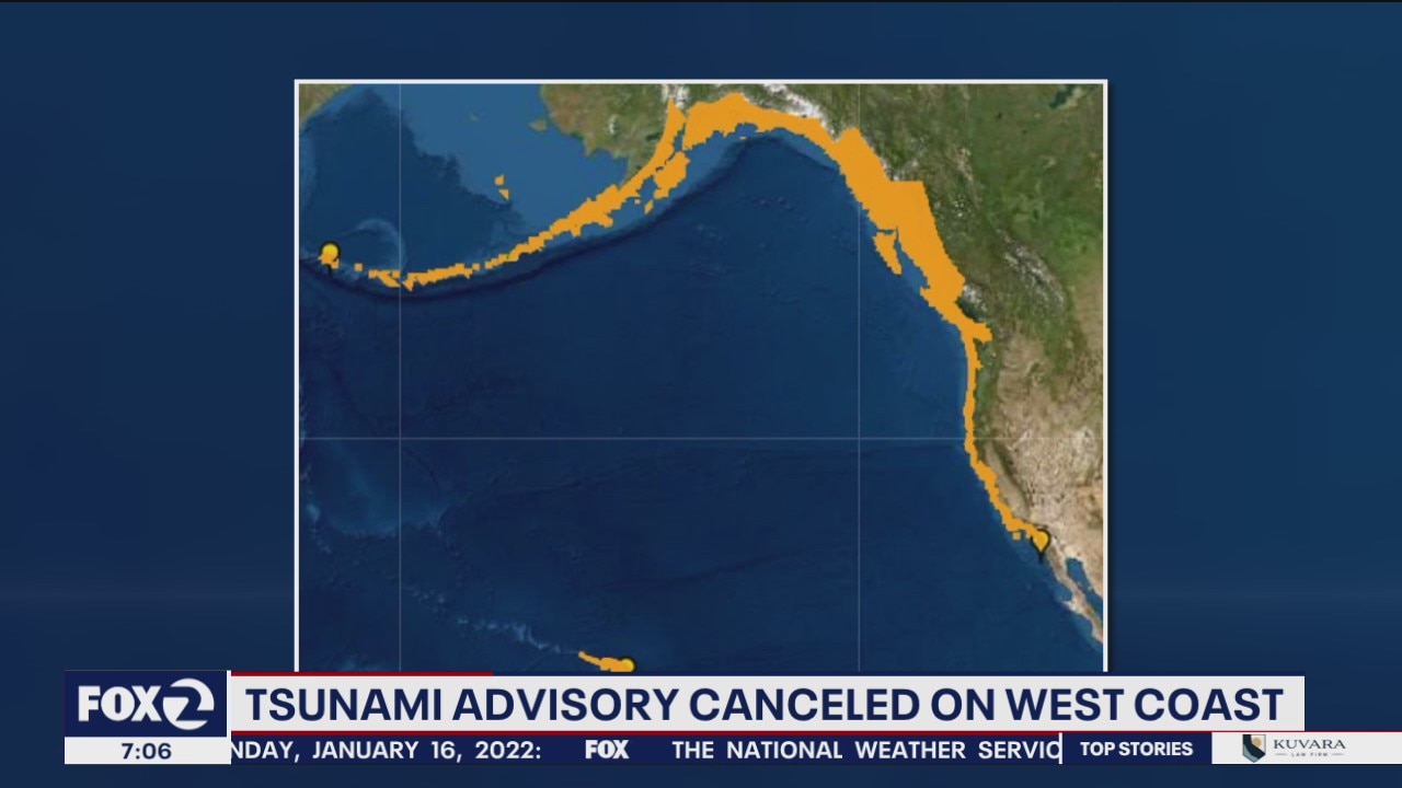 Tsunami advisory canceled on west coast
