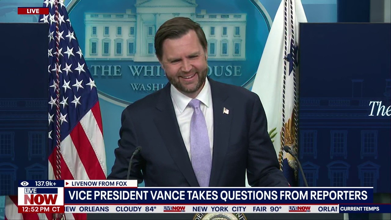 VP Vance hosts White House press briefing