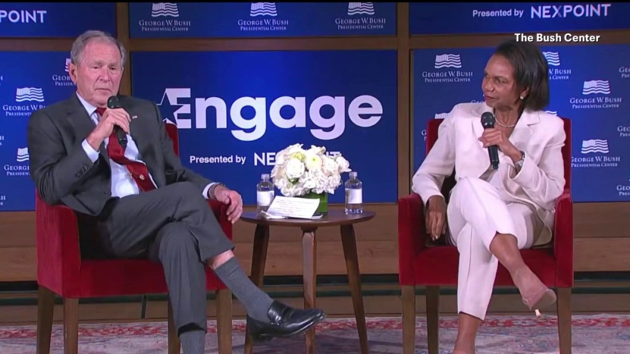 George W. Bush and Condoleezza Rice reflect on 9/11 attacks at sold-out Dallas event