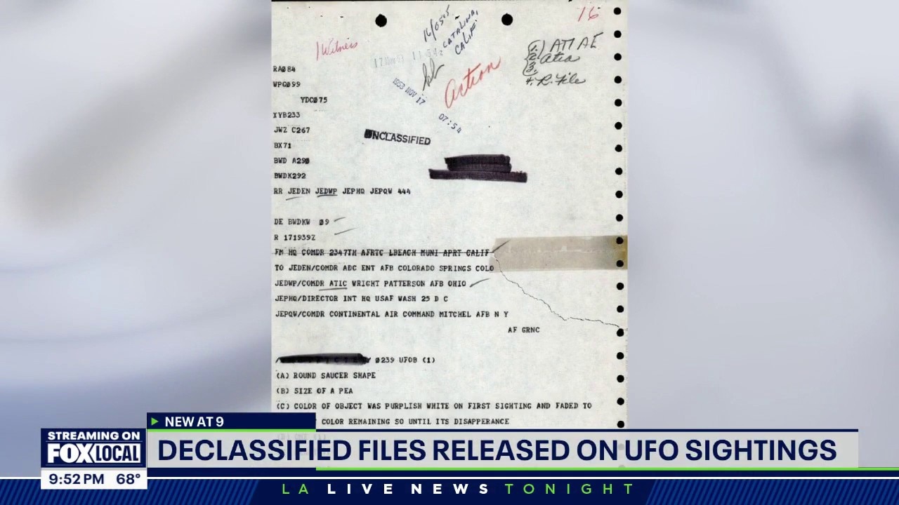 Declassified files expose California’s secret UFO hotspot