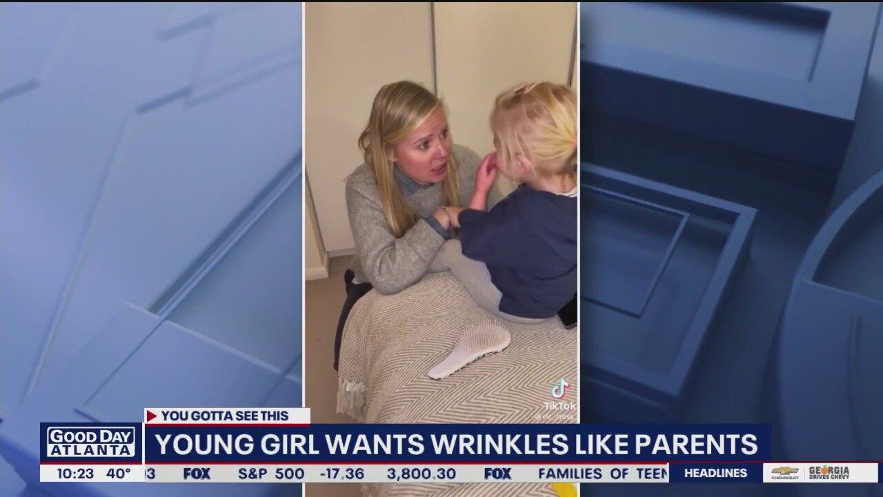 Little girl wants wrinkles like her mom