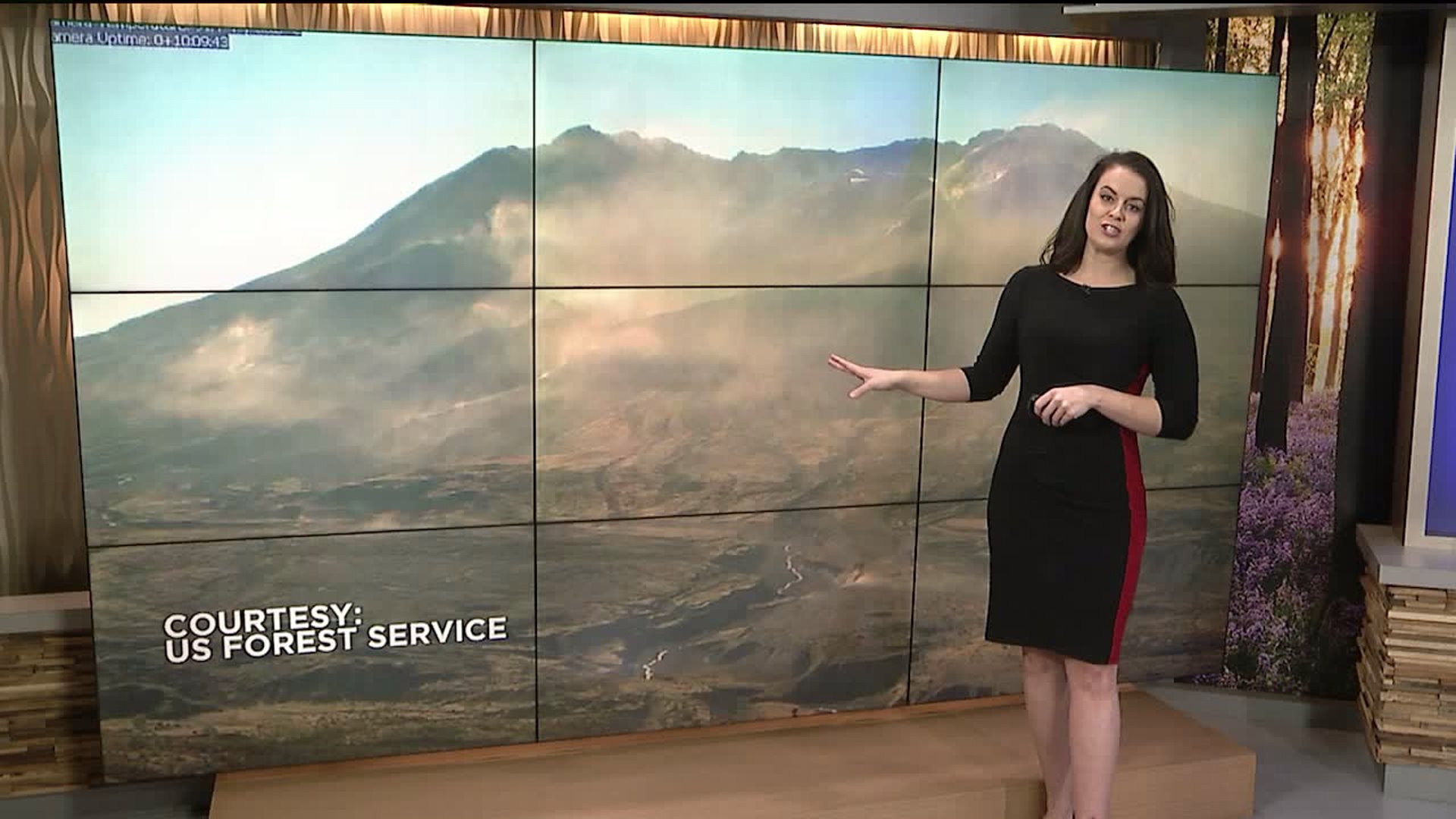 Poor air quality west of Mount St. Helens