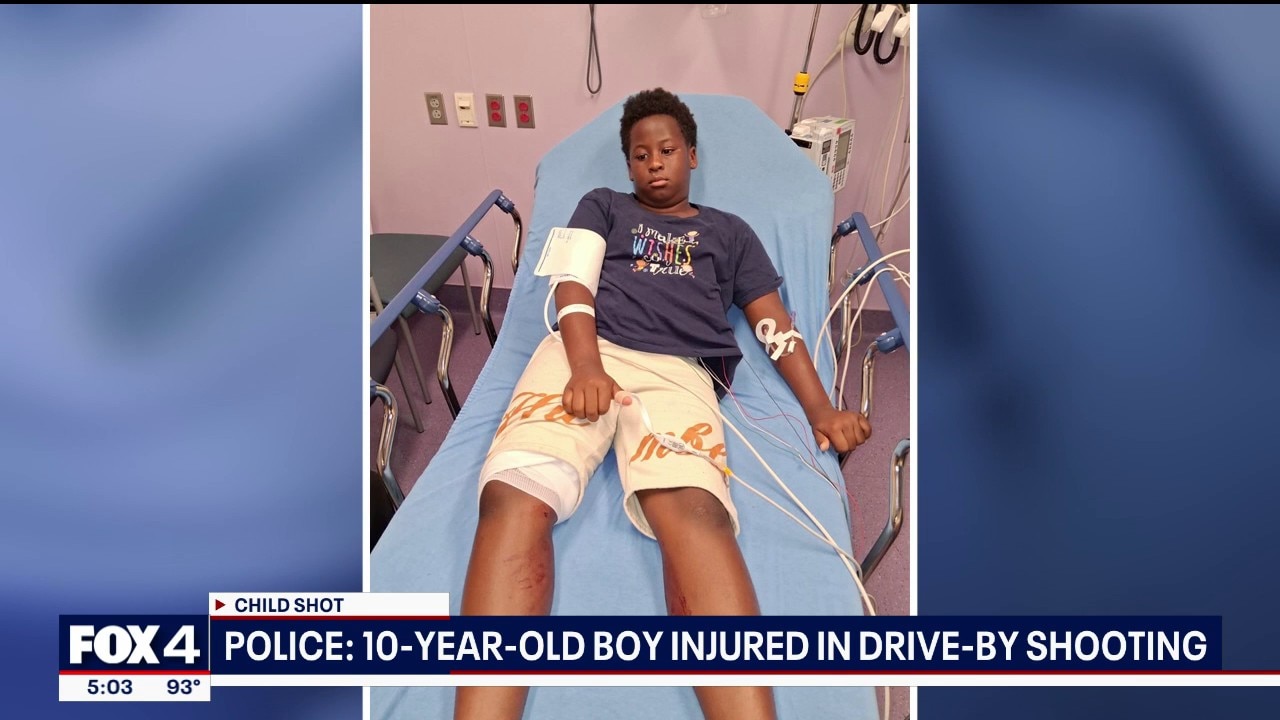 10-year-old shot in Dallas drive-by shooting