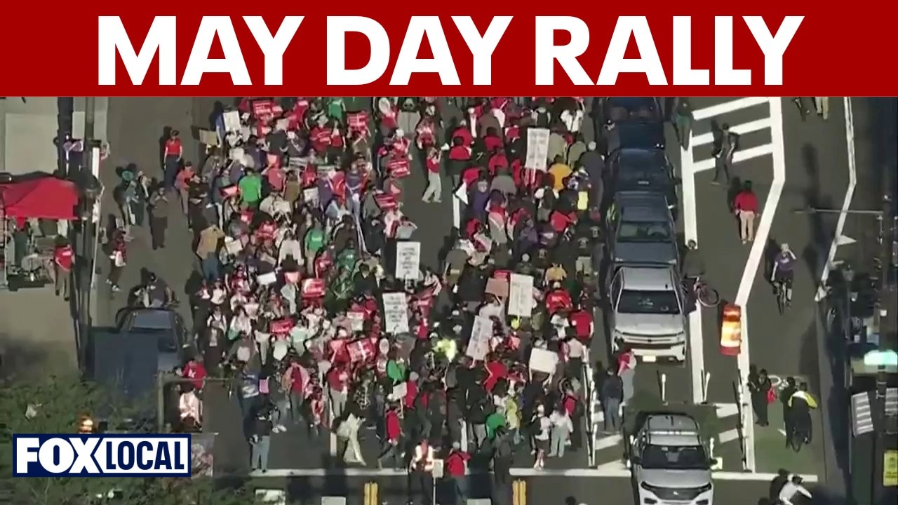 May Day protesters march through Center City Philadelphia