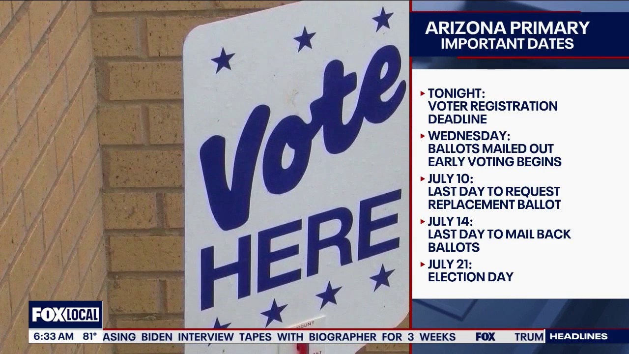 Arizona Primary voter registration deadline is June 22