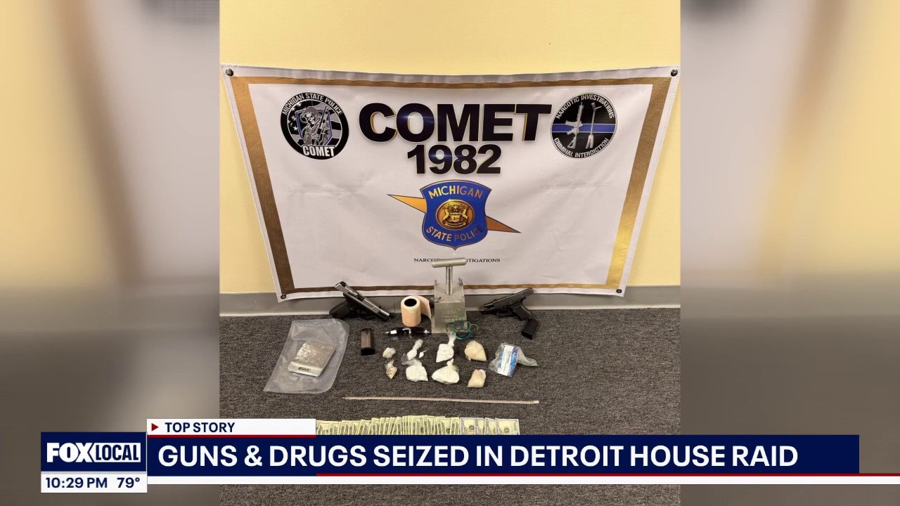 Fentanyl, methamphetamine and guns seized in Detroit
