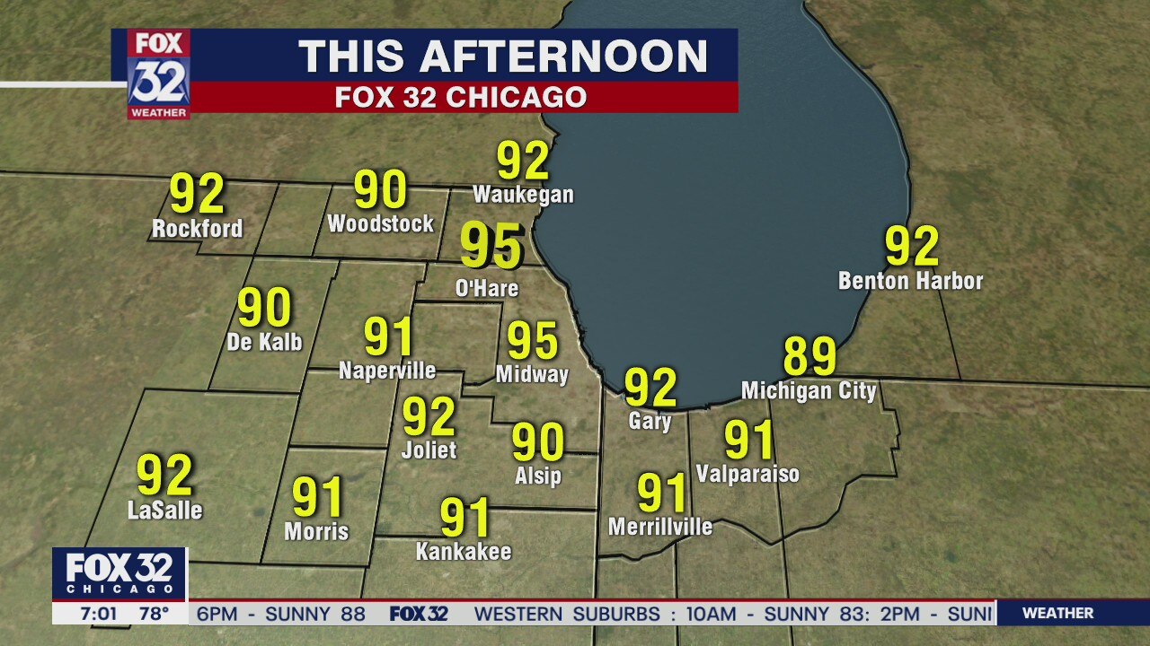 Saturday morning forecast for Chicagoland on July 18th