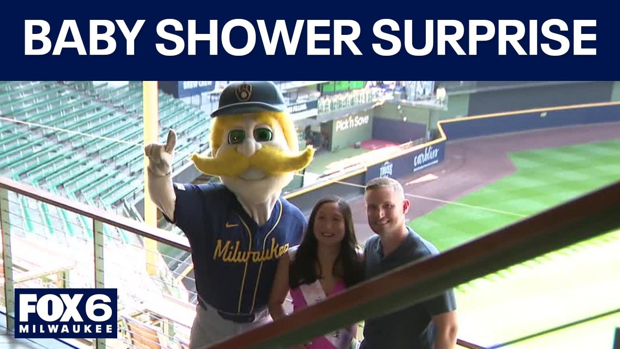 Brewers, Aurora surprise baby shower for couple at ballpark