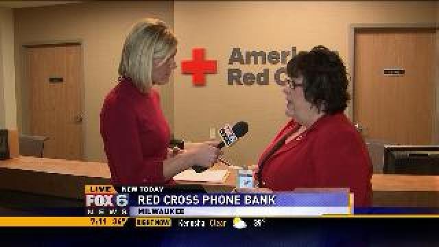 Red Cross taking viewer donations at Phone Bank