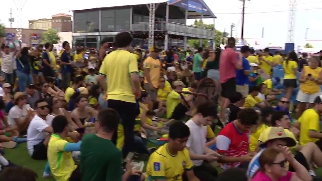 Fans fired up at Fan Fest in Houston for Japan vs Brazil FIFA World Cup match
