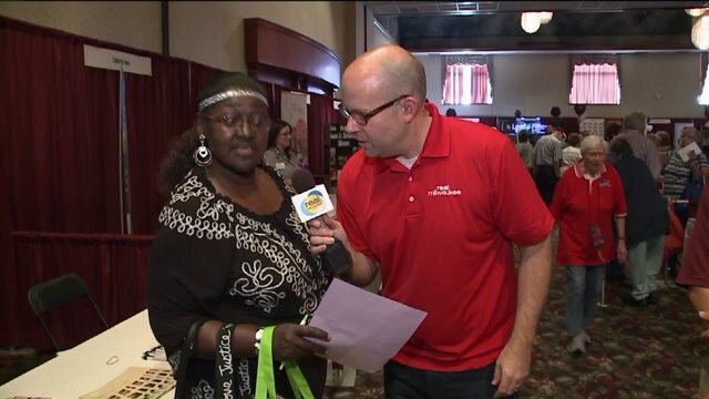 Kramp checks out the vendor area at Seniorfest