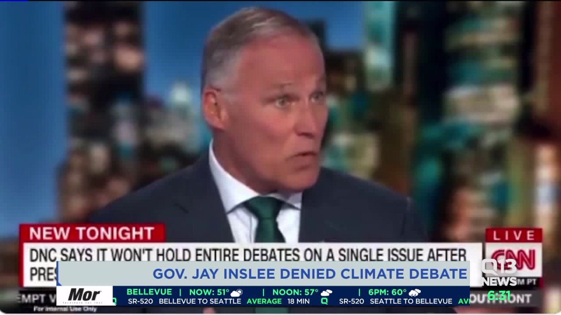 DNC denies Inslee`s request for climate debate