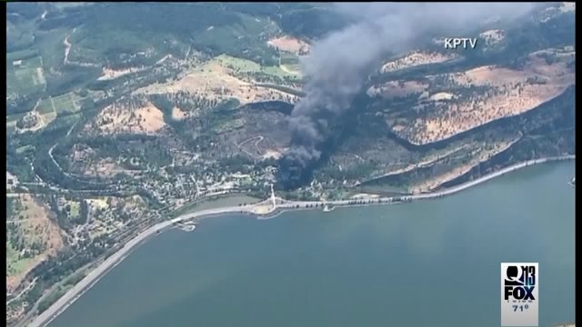 Update on oil train fire in Oregon; reaction