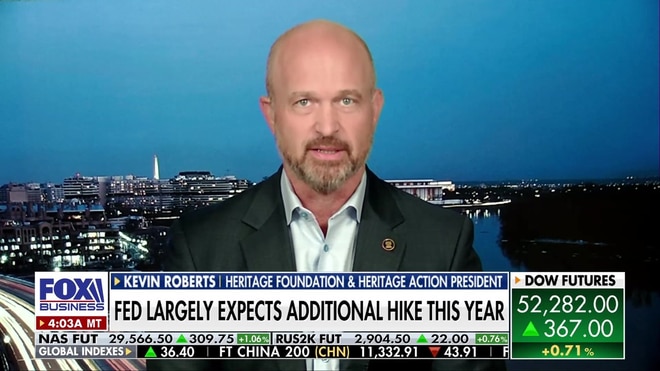 Federal Reserve interest rate hike criticized by Heritage Foundation's Kevin Roberts