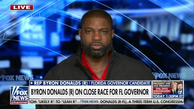 Byron Donalds predicts victory in tightening Florida Governor race