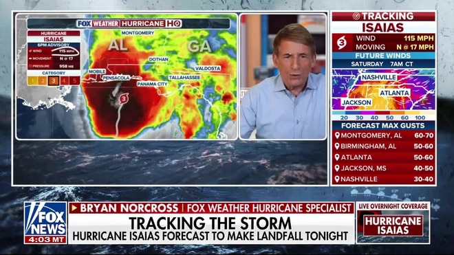 Hurricane Isaias will impact the entire American southeast, expert says
