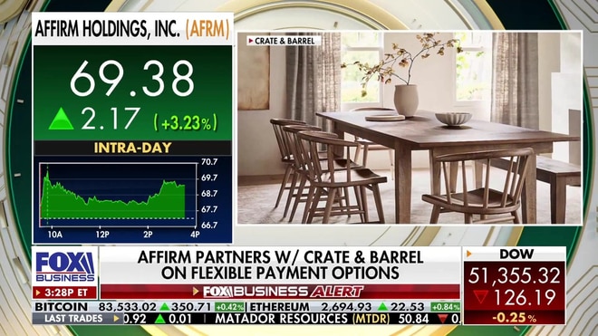 Affirm CEO touts partnership with Crate & Barrel: 'First grown-up brand'