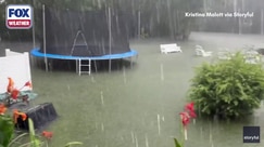 Heavy flooding cause the drowning of chickens in Mississippi 