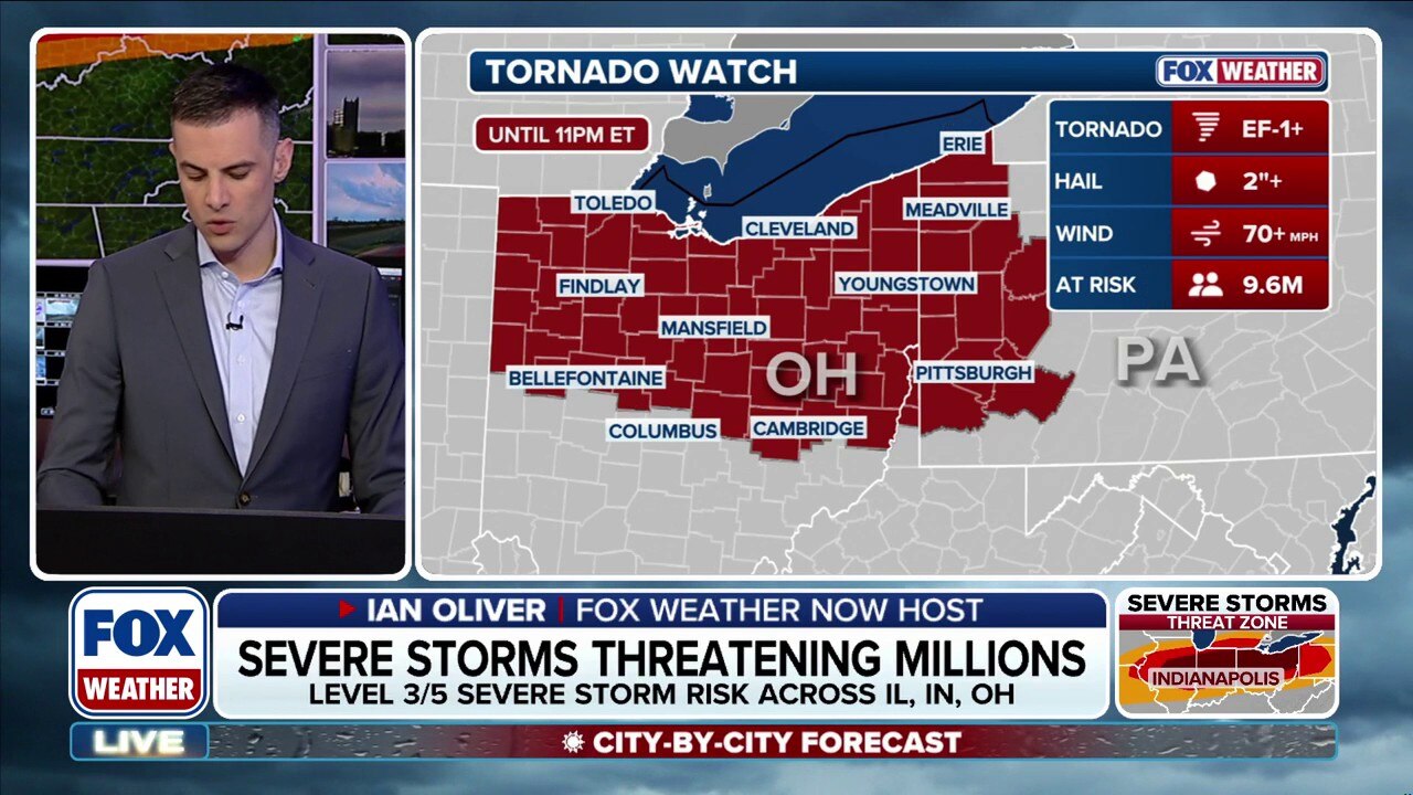 Watch Tornado watch issued for parts of the Midwest as severe storms ...