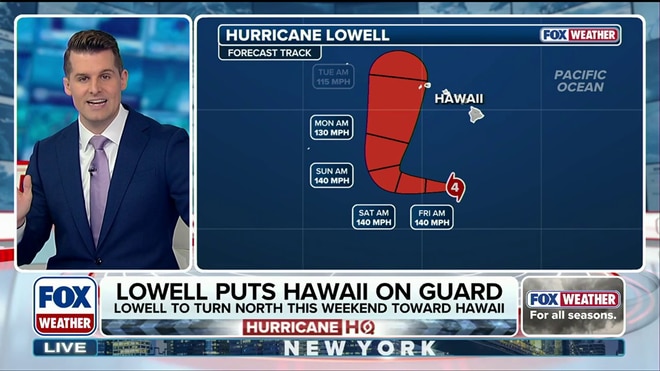 Hawaii braces for potential direct strike from major Hurricane Lowell