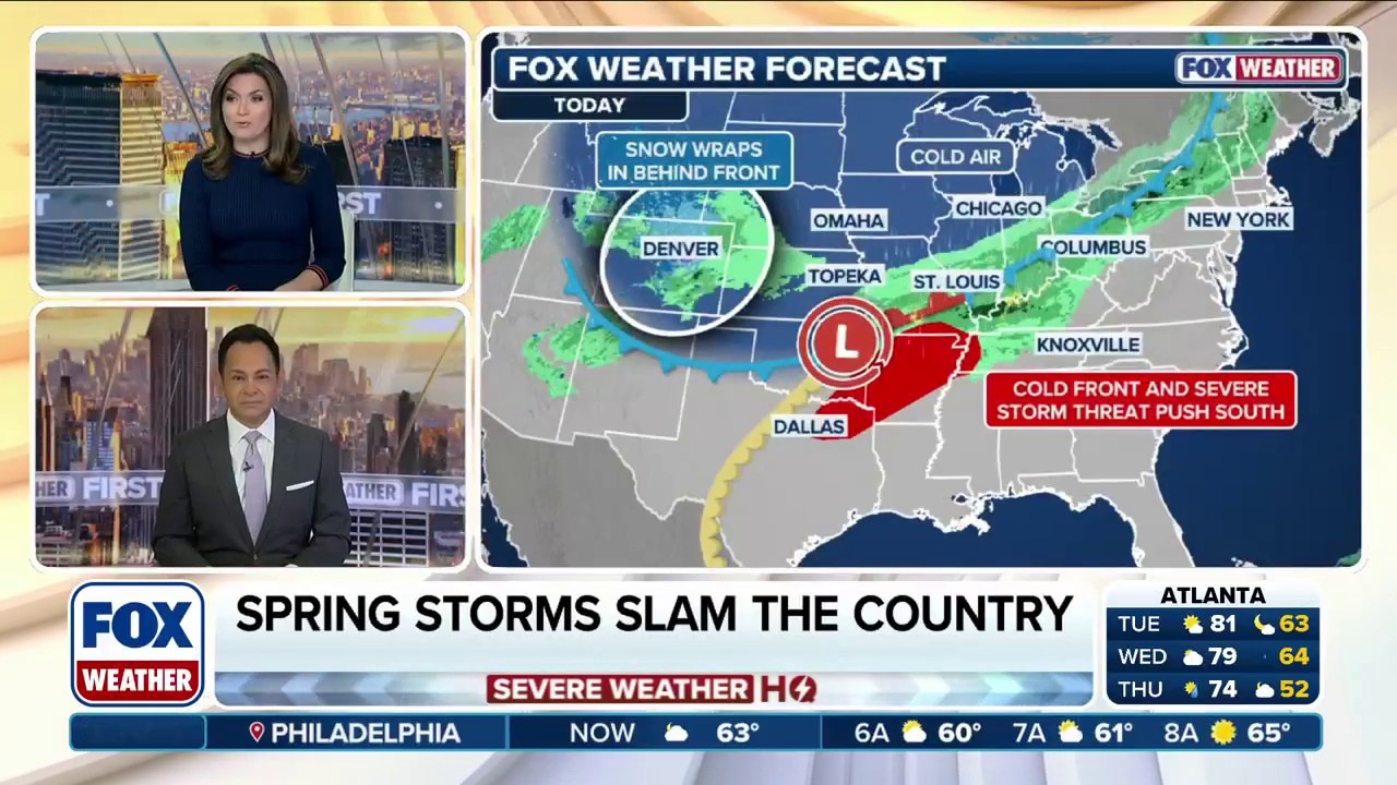 Massive cold front  to deliver  snow, severe storms and heavy rain across 25+ states