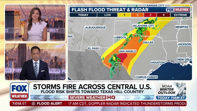 Flood threat shifts to Central and West Texas after tropically enhanced storms slammed Plains