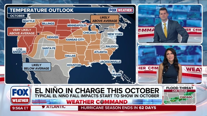 October outlook: Stormy across the South as El Niño impacts expected to make a spooky appearance
