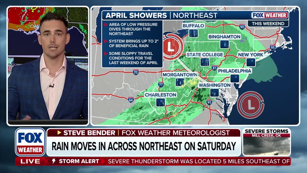 Weekend washout of heavy rain expected for Northeast US