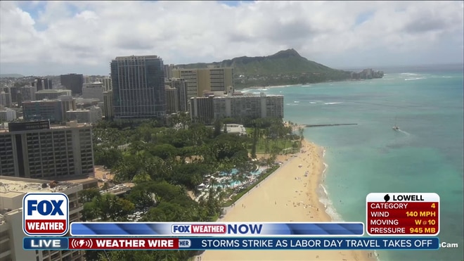 Hurricane Lowell churns in the Pacific with impacts expected in the Hawaiian Islands