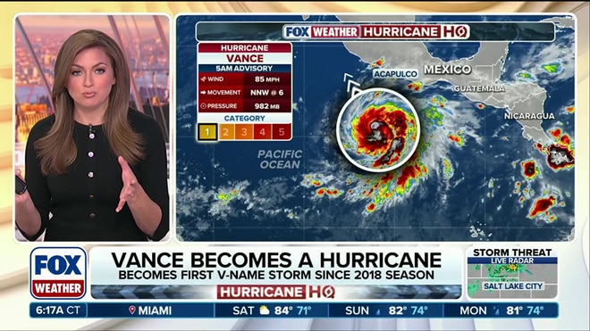 Hurricane Vance to rapidly intensify into major storm, while Champi threatens Taiwan and Japan