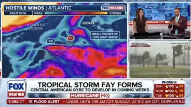 Tropical Storm Fay forms in the Atlantic, expected to hit hostile conditions and fizzle out