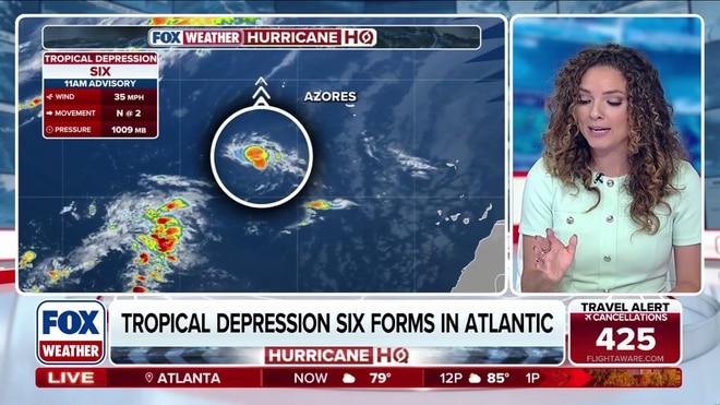 Tropical Depression Six forms in the Atlantic