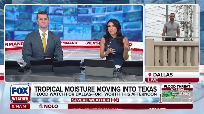 Tropical moisture seeps into Texas, fueling wet weather conditions