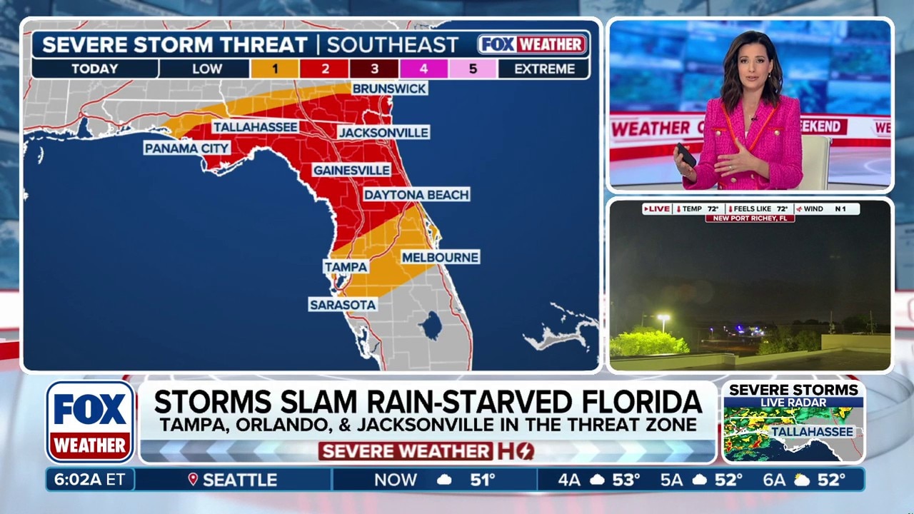 Storms slam Florida, bringing damaging winds and isolated tornado threat