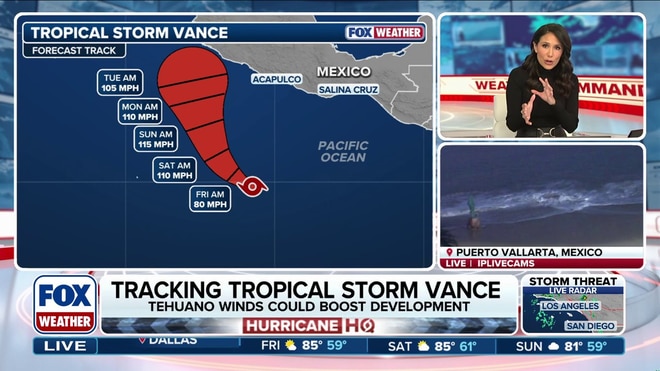 Tropical Storm Vance could intensify into a major hurricane, while Champi threatens Taiwan and Japan