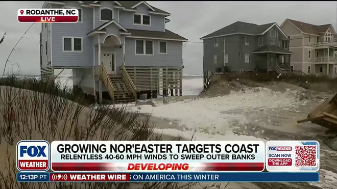 Outer Banks prepare for days of powerful winds, pounding surf as nor’easter targets the East Coast