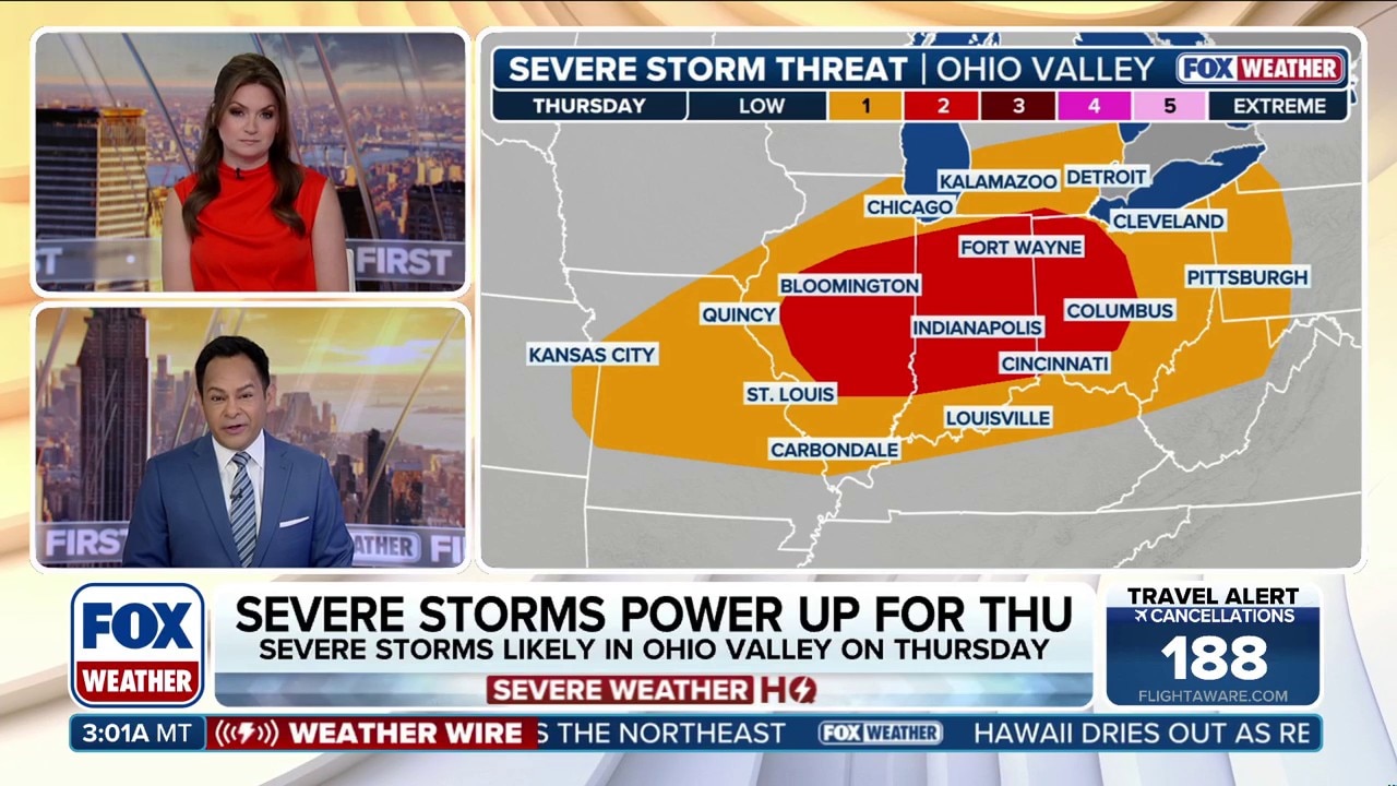 Renewed severe storm threat looms over the Ohio Valley, bringing risks of damaging winds, hail and heavy rain